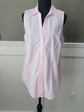 Ann Taylor Light Pink Collared Top